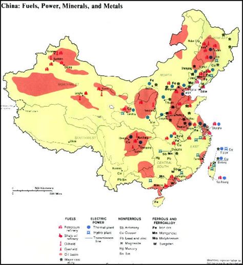 what are the cheif resources of china